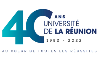 Logo des 40 ans de l'Université de la Réunion